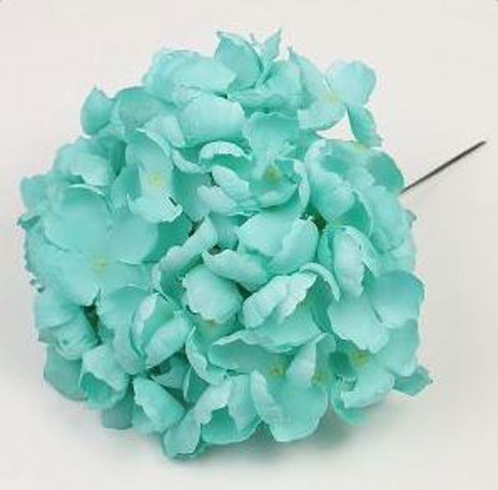 Hortensias Londres. Fleur de Flamenco pour les cheveux. Bleu marine. 20cm